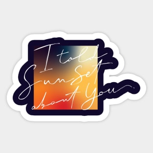 script sunset Sticker